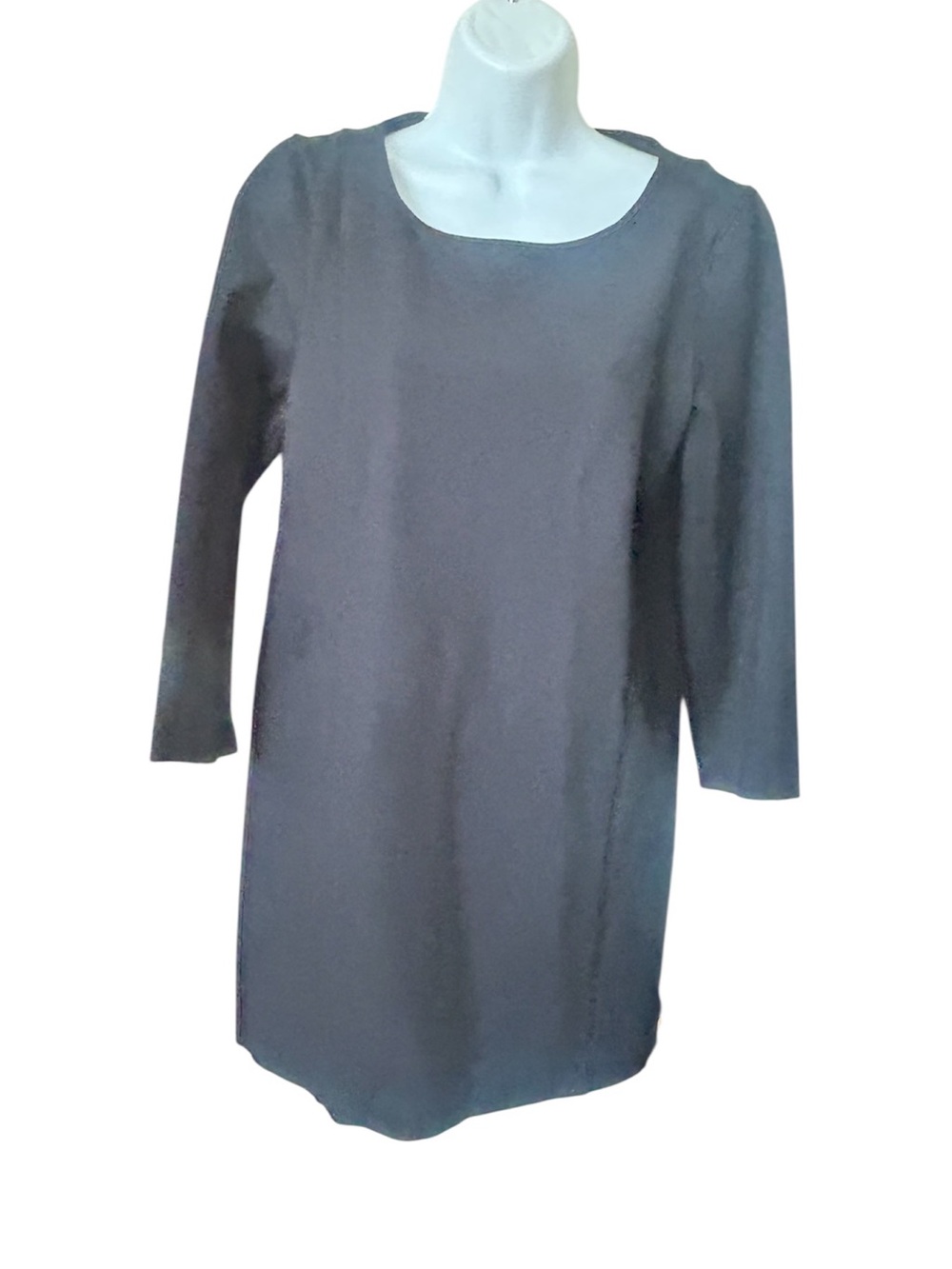 J Crew, Women's Black Scoop Neck Shift Dress - Classic Minimalist Style, Sz L